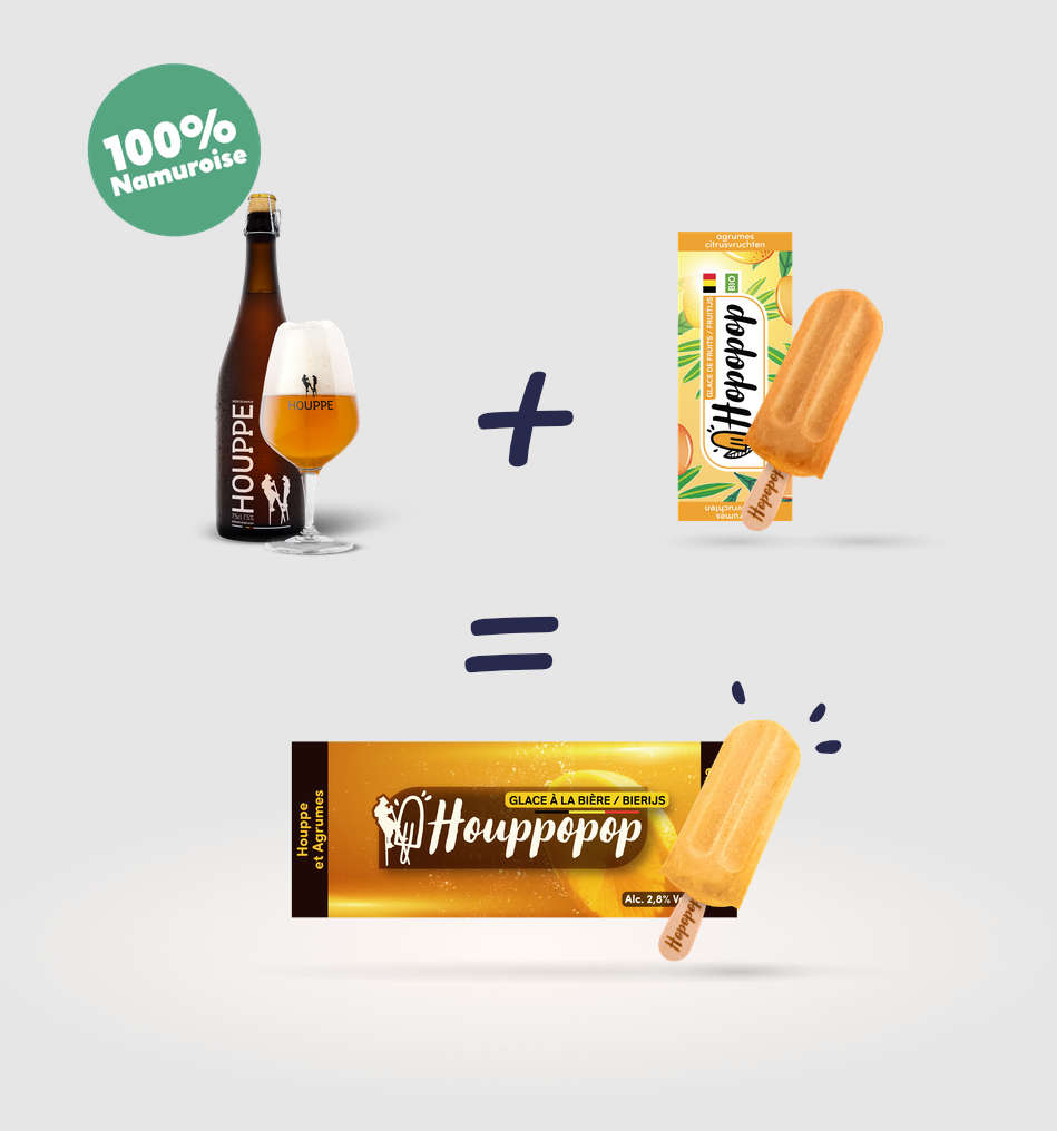 houppe + hopopop aux agrumes = Houppopop ( 100% Namuroise )